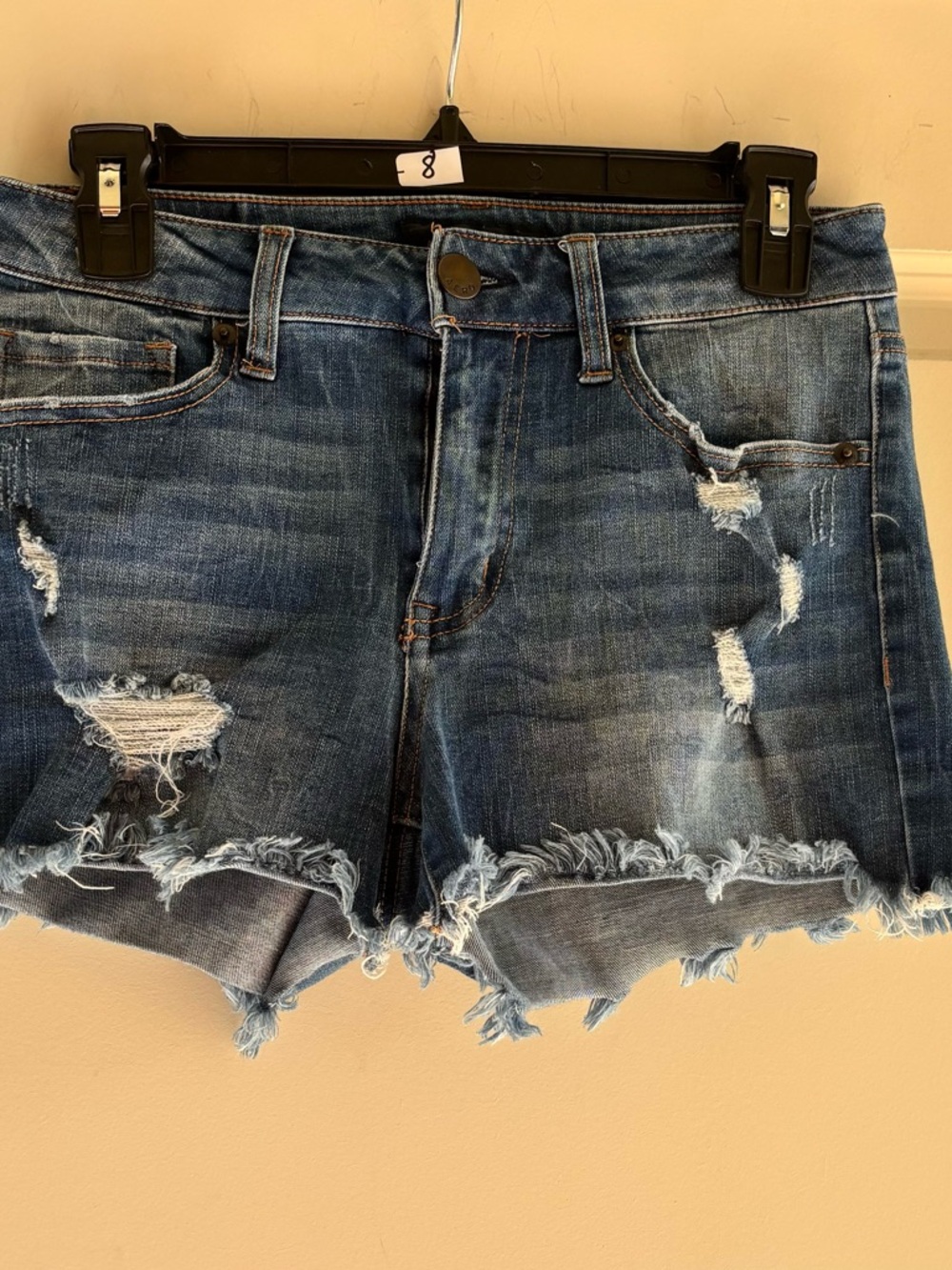 Aeropostale Distressed Blue Denim Cutoff Shorts